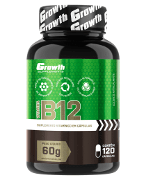 Vitamina B12 com 120 cápsulas - Growth Supplements
